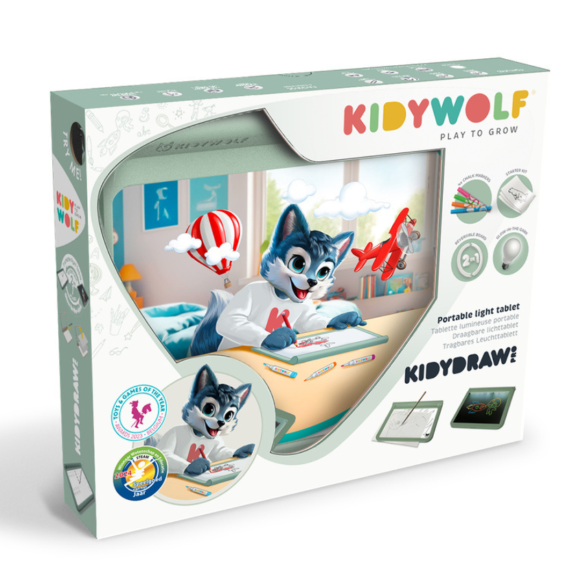 Kidywolf - Kidydraw-pro - tablet rysunkowy podświetlany dwustronny